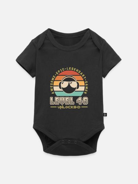 Stufe 46 - Baby Premium Kurzarmbody - Schwarz