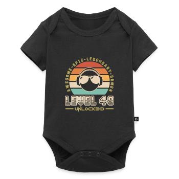 Level 49 - Baby Premium short-sleeve bodysuit - black - Front