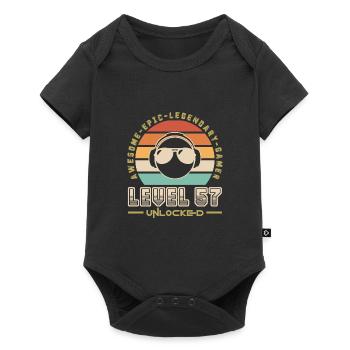 Level 57 - Baby Premium short-sleeve bodysuit - black - Front