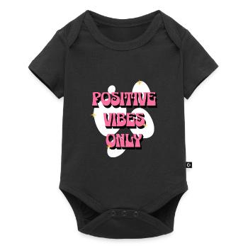 Ondes positives Uniquement des affirmations positives Rose - Body à manches courtes Premium Bébé - noir - Devant