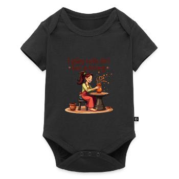 Je joue avec la terre pour gagner ma vie - Clay Pottery Clay - Body à manches courtes Premium Bébé - noir - Devant