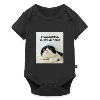 I HAVE NO IDEA WHAT I AM DOING CATS MEMES - Baby Premium short-sleeve bodysuit - black - Front