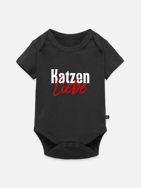 Katzenliebe - Baby Premium Kurzarmbody - Schwarz