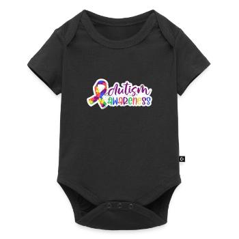 AUTISMUS BEWUSSTSEIN ADS LIEBE BEGABT SPRUCH MOTIV - Baby Premium Kurzarmbody - Schwarz - Vorne
