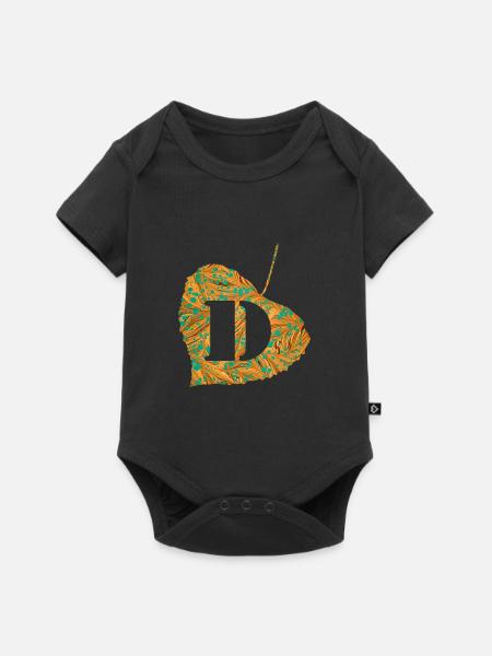 blatt e 95 d - Baby Premium Kurzarmbody - Schwarz