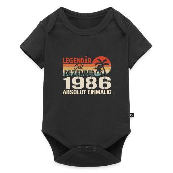 Legendär Seit Dezember 1986 Absolut Einmalig 1986 - Baby Premium Kurzarmbody - Schwarz - Vorne
