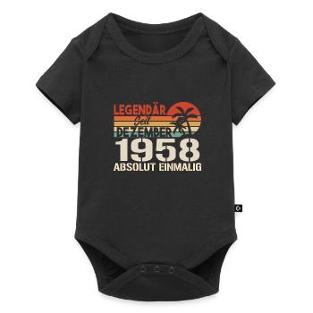 Legendär Seit Dezember 1958 Absolut Einmalig 1958 - Baby Premium Kurzarmbody - Schwarz - Vorne