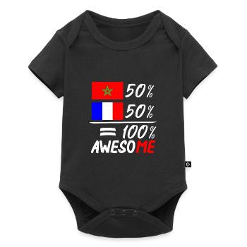 Moitié Français Marocain - Body à manches courtes Premium Bébé - noir - Devant