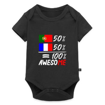 Moitié Français moitié Portugais - Baby Premium Kurzarmbody - Schwarz - Vorne