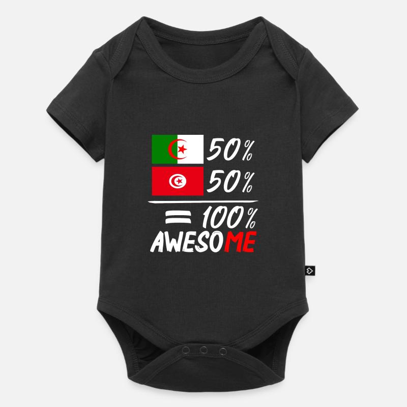50% Algériens 50 % Tunisiens - Body à manches courtes Premium Bébé - noir