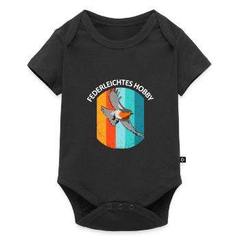 Vogelbeobachtung Vögel Beobachten Birding Vogel - Baby Premium Kurzarmbody - Schwarz - Vorne