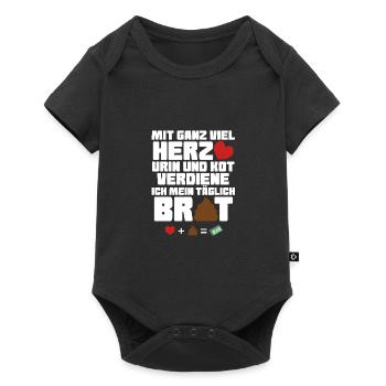 Altenpfleger Krankenpfleger Pfleger Pflegedienst - Baby Premium Kurzarmbody - Schwarz - Vorne