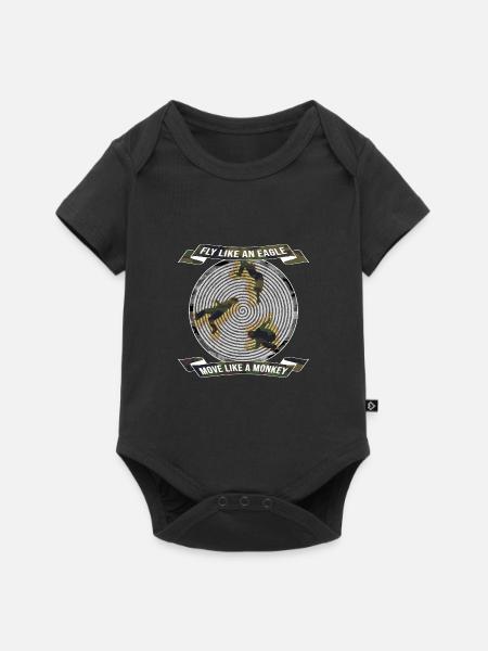 Parkour Backflip Geschenkidee - Baby Premium Kurzarmbody - Schwarz