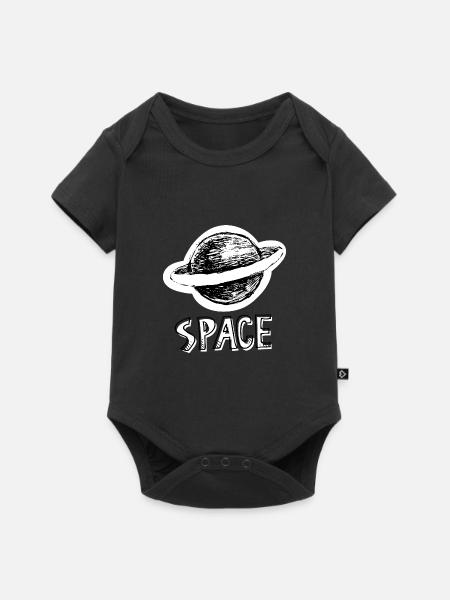 Space . Shuttle . Universe - Baby Premium Kurzarmbody - Schwarz