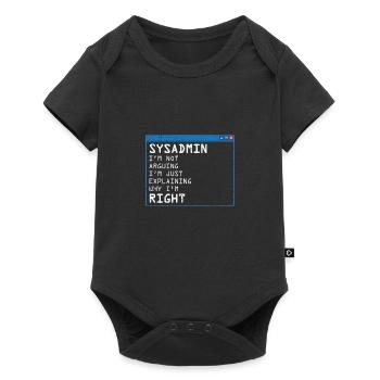 Administrateur système Administrateur programmeur informatique - Body à manches courtes Premium Bébé - noir - Devant