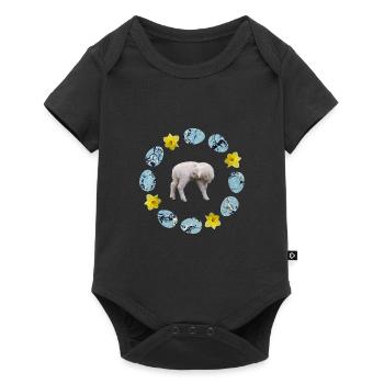 mouton dans la couronne d’œufs avec narzissen e 55 - Body à manches courtes Premium Bébé - noir - Devant