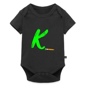 brush green k - Baby Premium short-sleeve bodysuit - black - Front