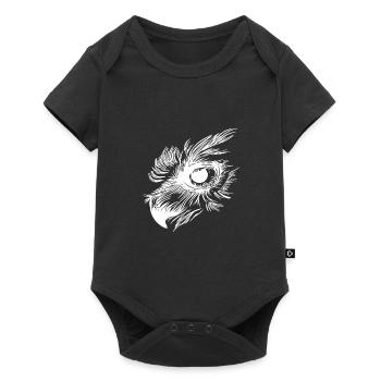 Bec de hibou - oeil de hibou - Body à manches courtes Premium Bébé - noir - Devant