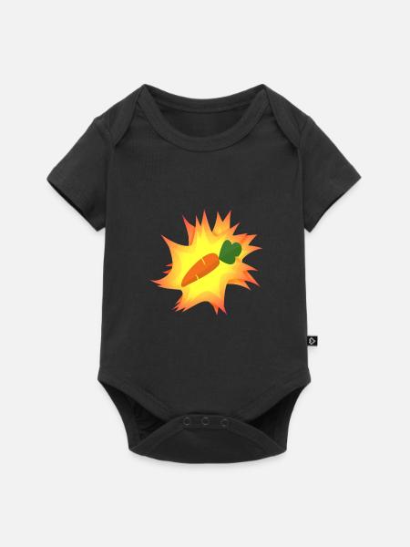 Karotte - Baby Premium Kurzarmbody - Schwarz