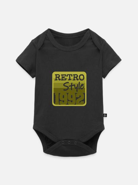 Retro Style 1992 - Baby Premium Kurzarmbody - Schwarz