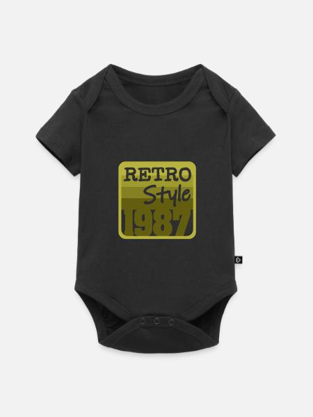 Retro Style 1987 - Baby Premium Kurzarmbody - Schwarz