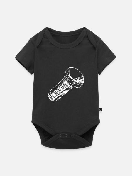 Werkstattschrauber Papa Schraube - Baby Premium Kurzarmbody - Schwarz