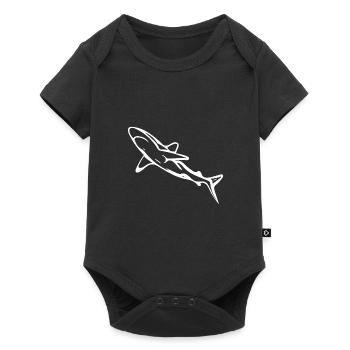 Élégant requin d’eau profonde - Body à manches courtes Premium Bébé - noir - Devant