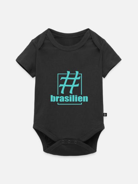 brasilien - Baby Premium Kurzarmbody - Schwarz