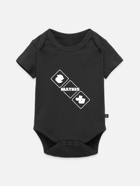 Baby Mathis - Baby Premium Kurzarmbody - Schwarz
