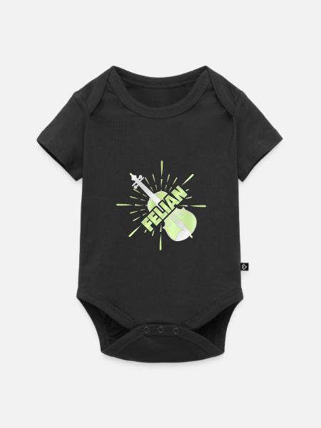 Streichinstrument Felian - Baby Premium Kurzarmbody - Schwarz