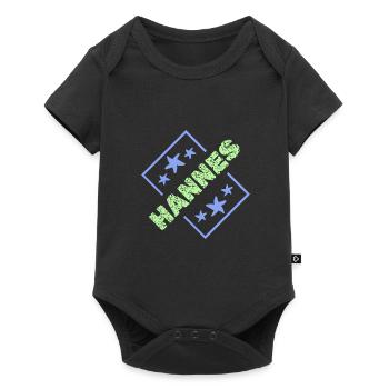 First name Hannes - Baby Premium short-sleeve bodysuit - black - Front