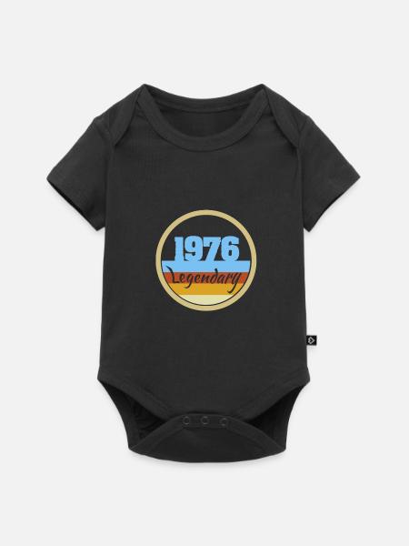 1976 1976 - Baby Premium Kurzarmbody - Schwarz