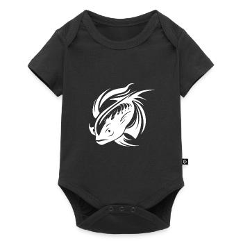 Fight Fish Portrait Tattoo - Baby Premium short-sleeve bodysuit - black - Front