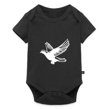 Pigeon en vol avec des ailes - Body à manches courtes Premium Bébé - noir - Devant