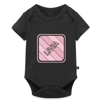 First name Livia - Baby Premium short-sleeve bodysuit - black - Front