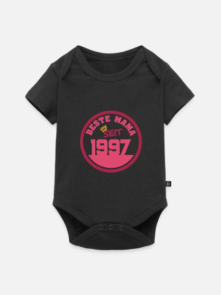 Mutti 1997 - Baby Premium Kurzarmbody - Schwarz