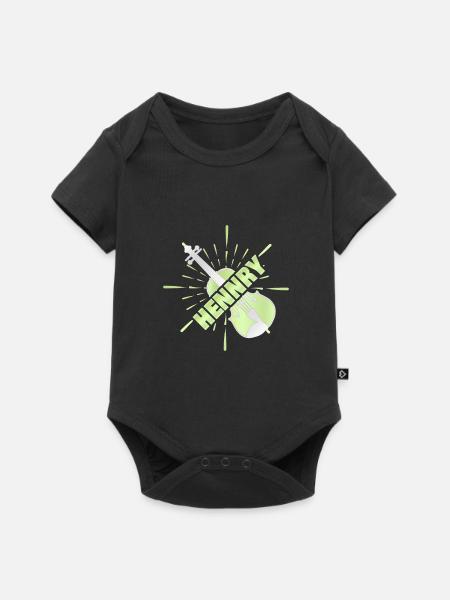 Streichinstrument Hennry - Baby Premium Kurzarmbody - Schwarz