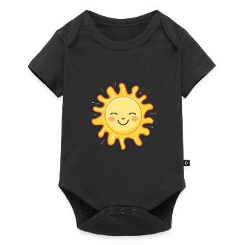 SONNE SONNENSCHEIN SONNENBLUME - Baby Premium Kurzarmbody - Schwarz - Vorne