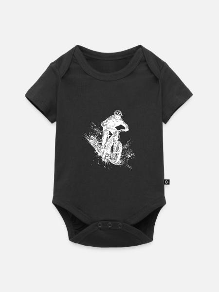 Schlamm Mountainbiker Outdoor Abfahrt - Baby Premium Kurzarmbody - Schwarz