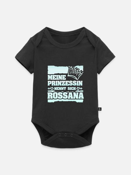 Geschenk für Rossana - Baby Premium Kurzarmbody - Schwarz