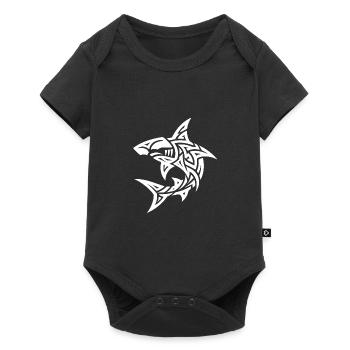 Tribal requin-marteau Style Diver Fan Tattoo - Body à manches courtes Premium Bébé - noir - Devant