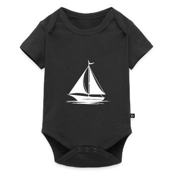 Voilier rapide avec voiles réglées - Body à manches courtes Premium Bébé - noir - Devant