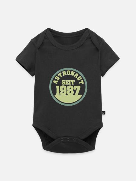 1987 - Baby Premium Kurzarmbody - Schwarz