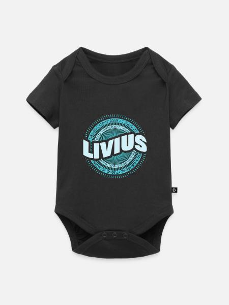 Geschenk für Livius - Baby Premium Kurzarmbody - Schwarz