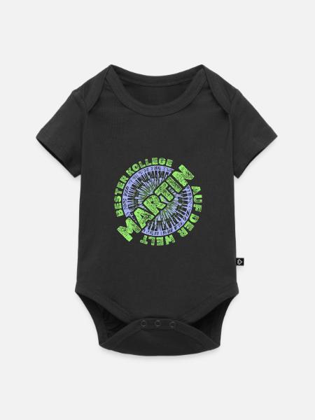 Martin - Baby Premium Kurzarmbody - Schwarz