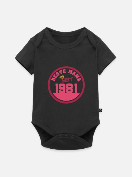 1981 1981 - Baby Premium Kurzarmbody - Schwarz