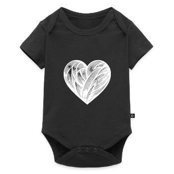 Coeur de tatouage élégant - Body à manches courtes Premium Bébé - noir - Devant