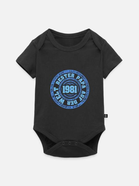 Vater 1981 - Baby Premium Kurzarmbody - Schwarz