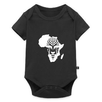 Africa Continent Masks Tattoo Style Jewelry - Baby Premium short-sleeve bodysuit - black - Front