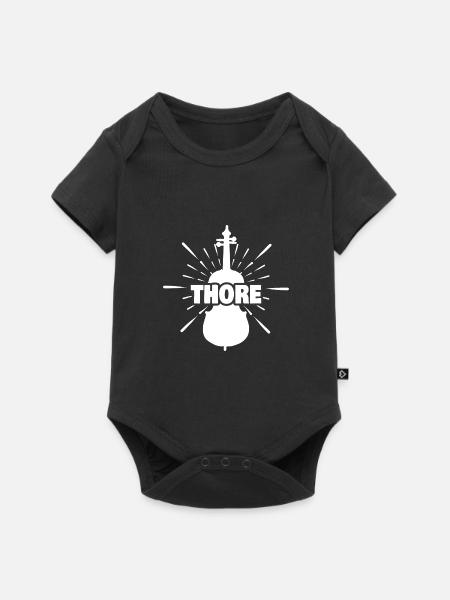 Vorname Thore - Baby Premium Kurzarmbody - Schwarz